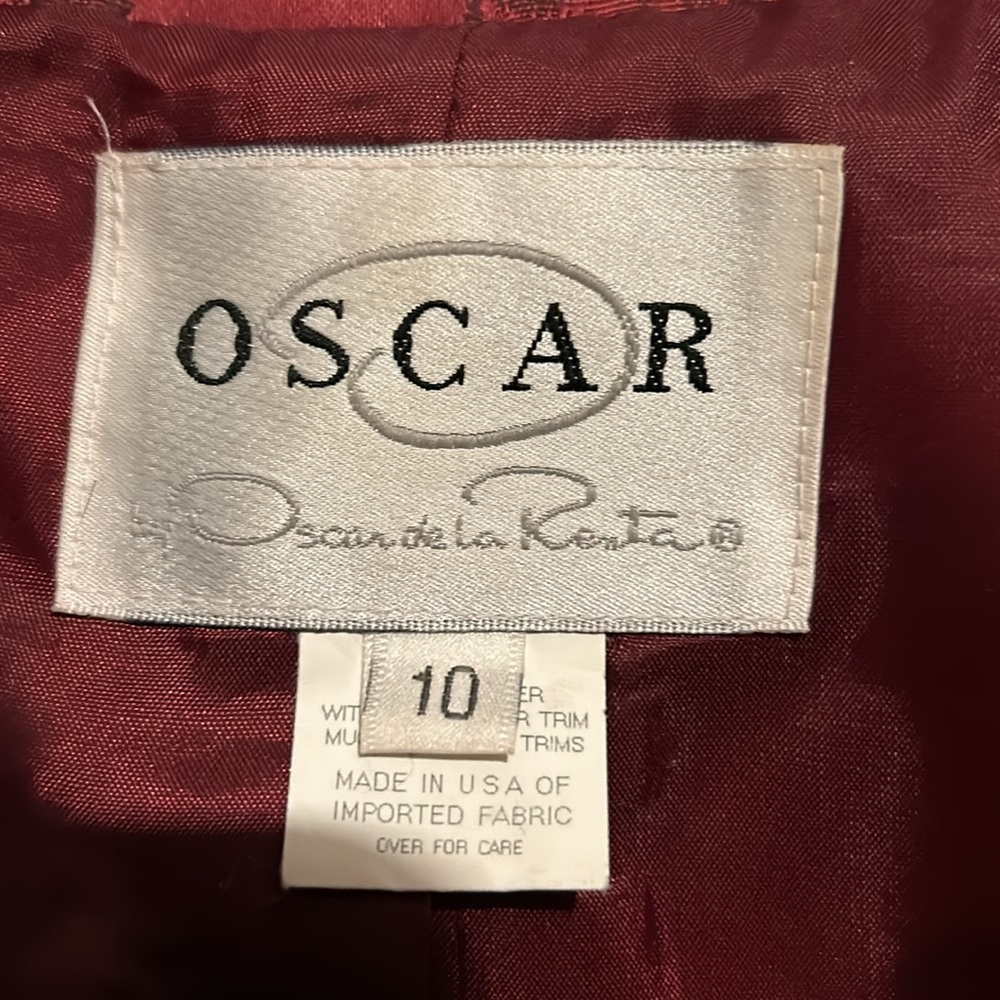 Oscar de la renta blazer coat goes for 750 online Maroon pasley coat - Picture 3 of 5